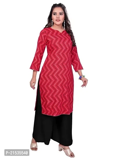 4k fashion Women Printed Kurti for Office Wear, Casual Kurti, Regular Wear,Kurta for Women/Girls Kurtis (Medium, RED)-thumb0