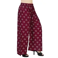 4k fashion Western Womans Fit Palazzo (L, Maroon)-thumb2