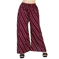 4k fashion Women's Western Fit Palazzo (M, White and Maroon)-thumb4