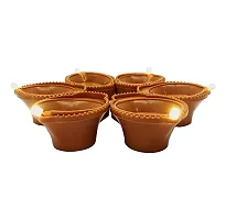 Water Sensor Led Diya's Candle with Water Sensing E-Diya (12 PCS.)-thumb1