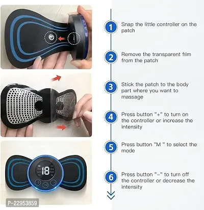 Body Massager for Pain Relief Wireless Massager 8 Mode EMS Massager Mini Massager Butterfly Massager for Shoulder Legs Massage Neck Massager Back Massager-thumb3