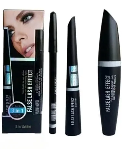 Beauty New Combo Pack 3 In1 Mascara, Eye Linear and Eyebrow Pencil