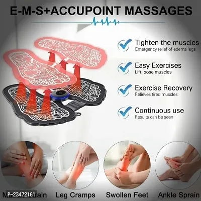 EMS Foot Massager,Electric Feet Massager Deep Kneading Circulation Foot Booster for Feet and Legs Muscle Stimulator,Folding Portable Electric Massage Machine with 8 Modes 19-thumb4