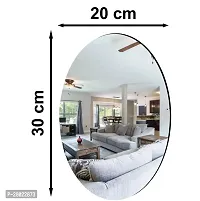 Premium Oval Shape Adhesive Mirror Sticker for Wall-thumb3