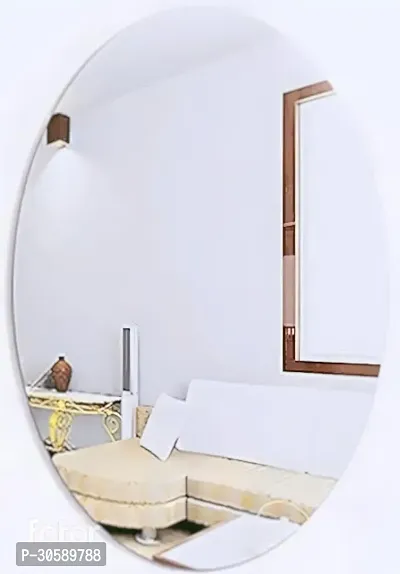 Premium Oval Shape Adhesive Mirror Sticker for Wall