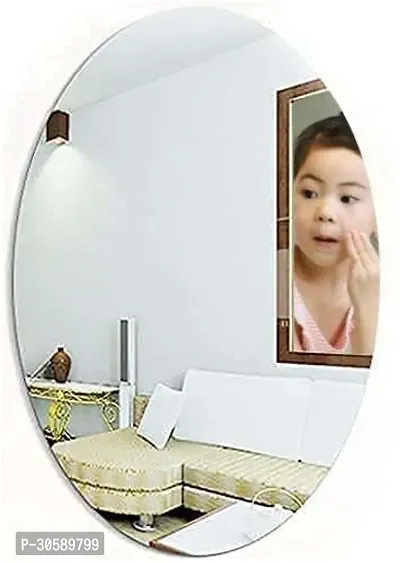 Premium Oval Shape Adhesive Mirror Sticker for Wall