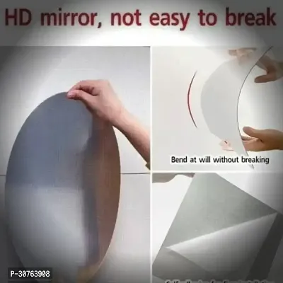 Oval Shape Adhesive Mirror Sticker for Wall 20 * 30 CM (Pack of 1)-thumb2