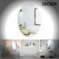 Oval Shape Adhesive Mirror Sticker for Wall 20 * 30 CM (Pack of 1)-thumb3