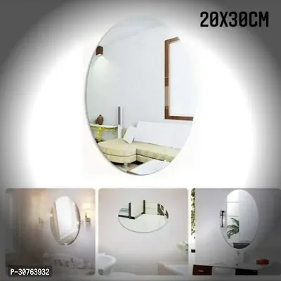 Oval Shape Adhesive Mirror Sticker for Wall 20 * 30 CM (Pack of 1)-thumb4