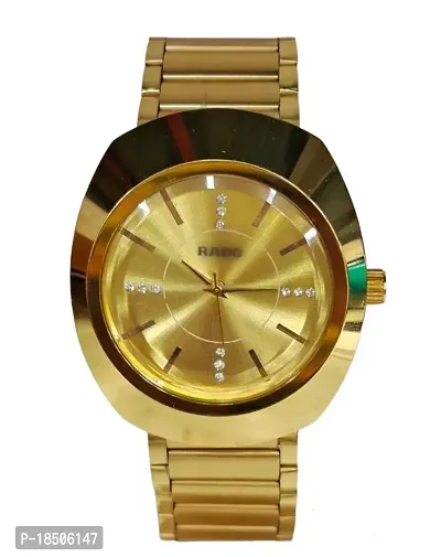 FARP Rado analog stainless steel mens watch golden colour watch