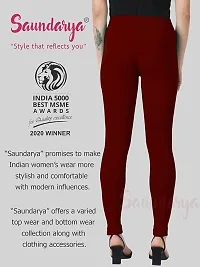 mkv fashion Ankle Length  Ethnic Wear Legging Red Solid-thumb1