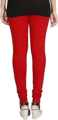 Abcfashion Churidar Length Ethnic Wear Legging Red Solid-thumb1