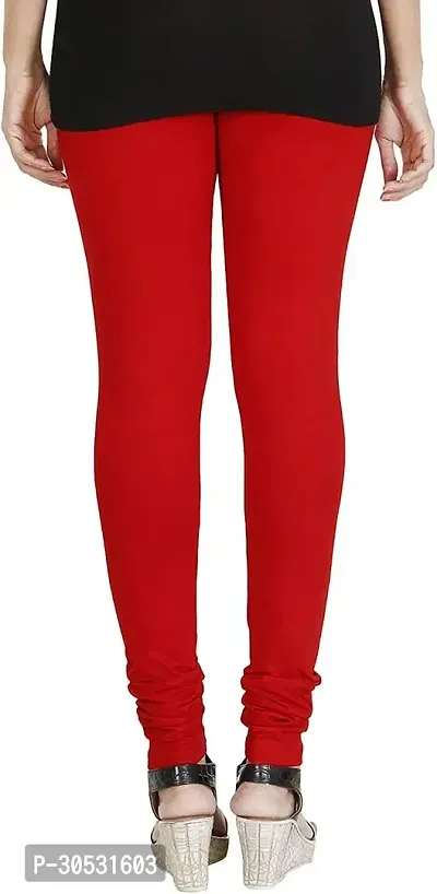 Abcfashion Churidar Length Ethnic Wear Legging Red Solid-thumb2