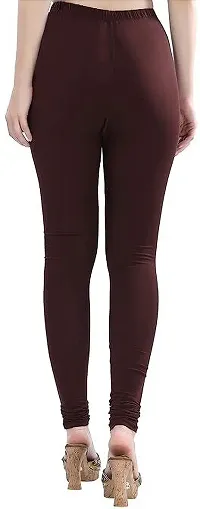 mkv fashion Churidar  Ethnic Wear Legging Brown Solid-thumb1