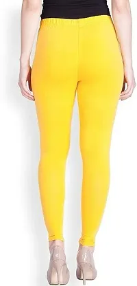 mkv fashion Churidar  Ethnic Wear Legging Yellow Solid-thumb1