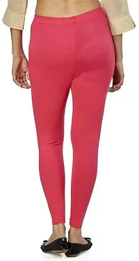 mkv fashion Ankle Length  Western Wear Legging Red Solid-thumb1