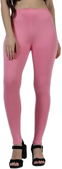 Stylish Cotton Blend Solid Leggings for Women