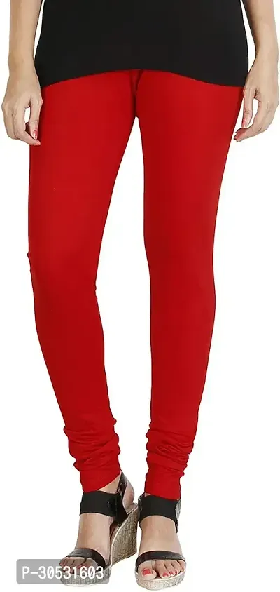 Abcfashion Churidar Length Ethnic Wear Legging Red Solid