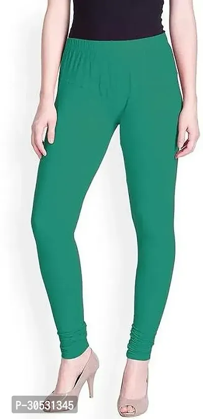 mkv fashion Churidar  Ethnic Wear Legging Green Solid-thumb0