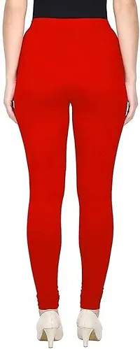 mkv fashion Churidar  Ethnic Wear Legging Red Solid-thumb1