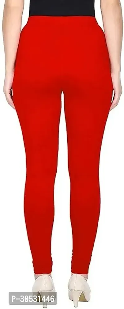 mkv fashion Churidar  Ethnic Wear Legging Red Solid-thumb2