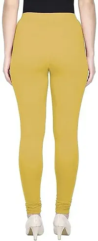 mkv feshion Churidar Length Ethnic Wear Legging Yellow Solid-thumb1