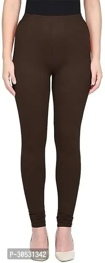 mkv feshion Churidar Length Ethnic Wear Legging Brown Solid