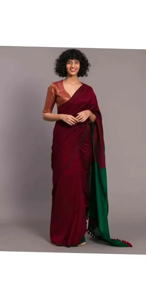 Beautiful Khadi Saree With Blouse Piece For Women