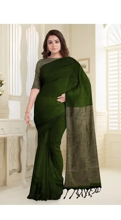 Attractive Cotton Saree with Blouse piece 