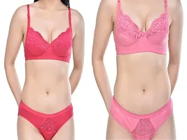 Lingerie Set Red  Rose Pink Pack of 2 Sets-thumb3