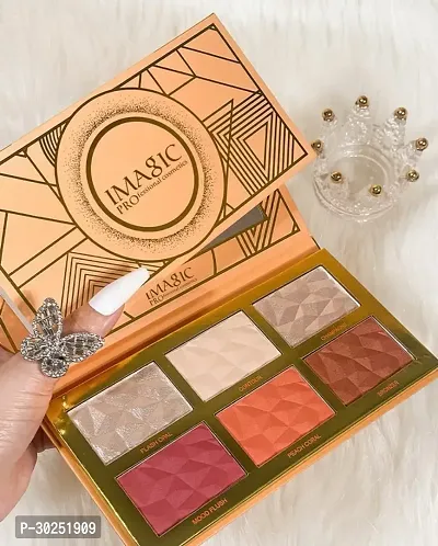 Beautiful 6 in 1-Highlight, Blush and Contour Palette-thumb0