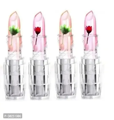 Beautiful  Waterproof Flower Lipstick - Pack of 4