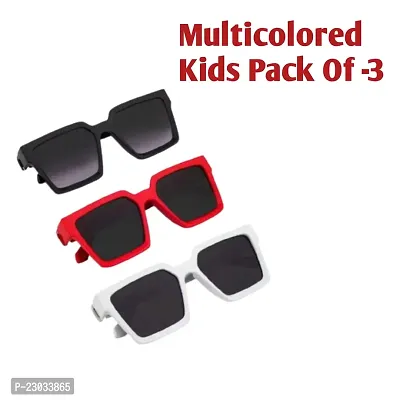 Multicolored Kids Pack of -3 (Kids Eye Uv - Protection sunglasses )