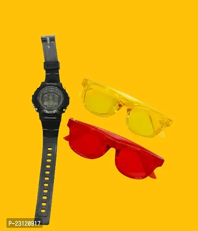 Kids two stylish Sunglasses  Get Free Led display Watch Combo pic -3-thumb0