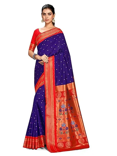 Lakaala Women's Banarasi Saree (maroon)