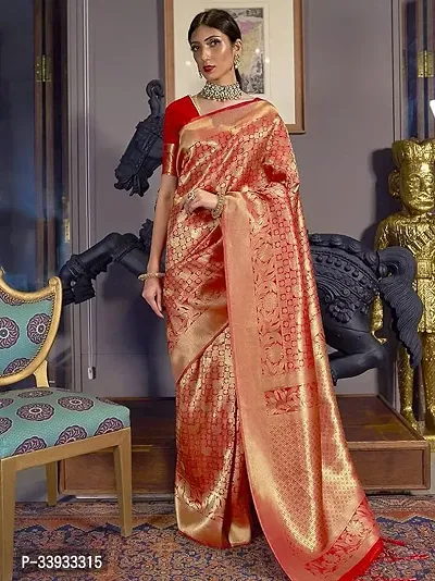 Stylish Art Silk Saree with Blouse for Women-thumb0