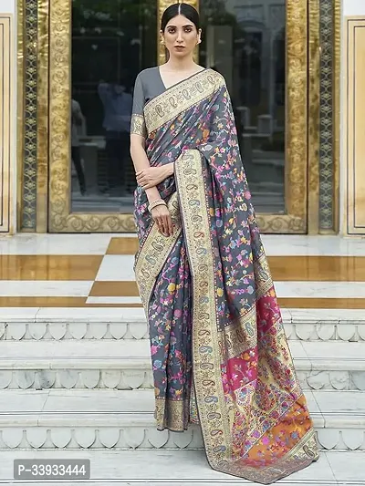 Stylish Art Silk Saree with Blouse for Women-thumb0