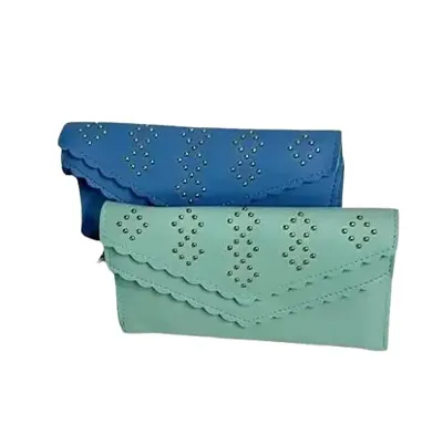 Emodas Modern Womens Multicolored Hand Clutch Wallet Purse Pack of-2