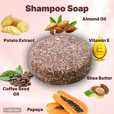SOAP Organic Natural Hair Nourishing Solid Shampoo Soap Bar Polygonum Multiflorum Health  Beauty for men and women-thumb0
