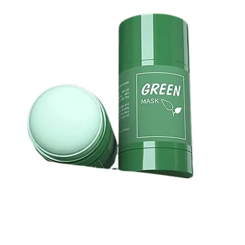 Green Tea Stick Face Mask For Blackhead Remover, Anti Acne, Oil Control,Deep Clean Pore,Purifying Solid Cleansing Clay Stick Mask Skincare For Men  Women