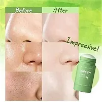 Green Tea Stick Face Mask For Blackhead Remover, Anti Acne, Oil Control,Deep Clean Pore,Purifying Solid Cleansing Clay Stick Mask Skincare For Men  Women-thumb1