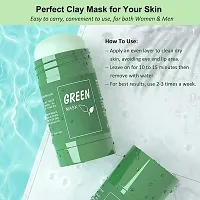 Green Tea Stick Face Mask For Blackhead Remover, Anti Acne, Oil Control,Deep Clean Pore,Purifying Solid Cleansing Clay Stick Mask Skincare For Men  Women-thumb3