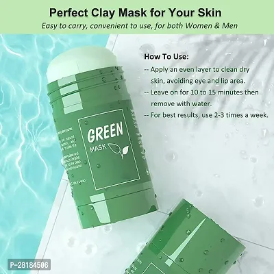 Green Tea Stick Face Mask For Blackhead Remover, Anti Acne, Oil Control,Deep Clean Pore,Purifying Solid Cleansing Clay Stick Mask Skincare For Men  Women-thumb4