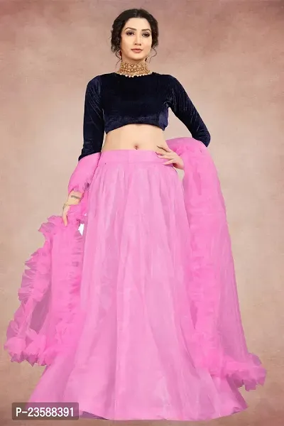 Stylish Art Silk Semi Stitched Lehenga Choli Set For Women-thumb0