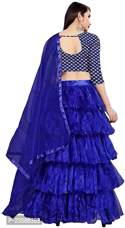 Stylish Art Silk Semi Stitched Lehenga Choli Set For Women-thumb3