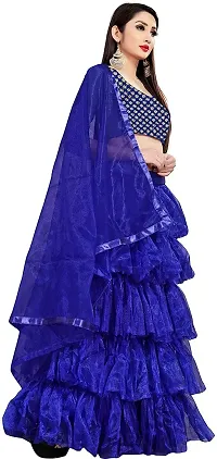 Stylish Art Silk Semi Stitched Lehenga Choli Set For Women-thumb1