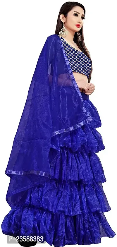 Stylish Art Silk Semi Stitched Lehenga Choli Set For Women-thumb2