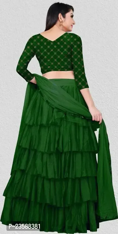 Stylish Art Silk Semi Stitched Lehenga Choli Set For Women-thumb2