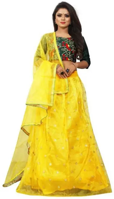 Stylish Satin Lehenga Choli Set For Women