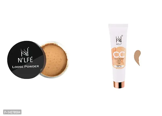 Combo Of Loose Powder For Face Makeup, Honey Matte And Cc Cream, Beige